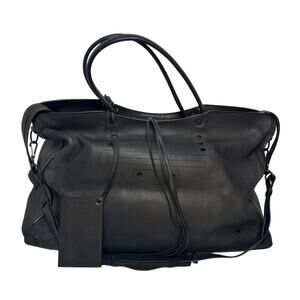 Balenciaga Blackout city XL tote bag in black leather detachable strap travel